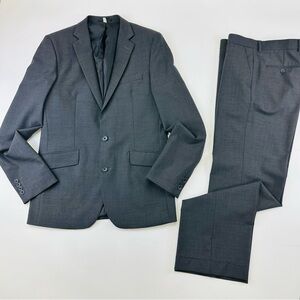 Le Chateau dark charcoal mens suit Jacket 38 pant 31x32